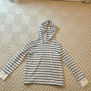 NBW Boys Crewcuts Navy/White Stripe Cotton Hoodie